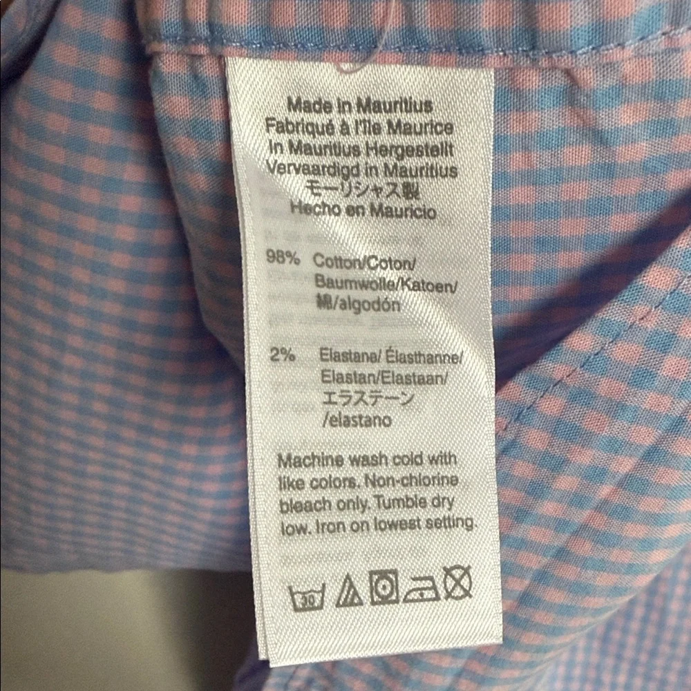 J. Crew Lavender Checkered Button Down Shirt